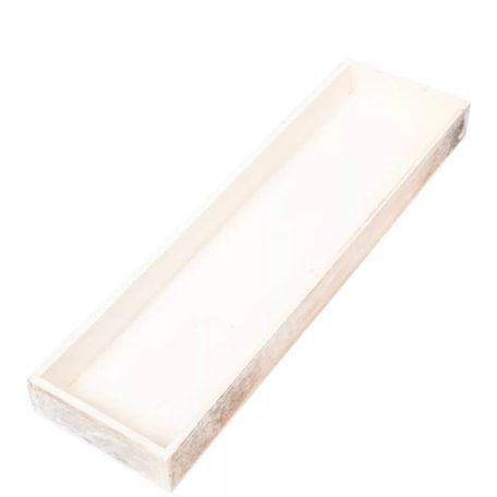 Fa tálca koptatott szürke - 35x10x3 cm