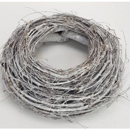 Fészek koszorú - Szürke - 25 cm