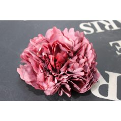 Piros mű bazsarózsa fejek 15 cm - 6 db/csomag