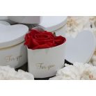 Fehér szív alakú díszdobozok - 9 cm