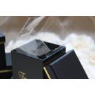 Mini kocka fekete díszdoboz - 8 cm