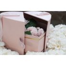 Rózsaszín szív alakú díszdoboz - 24 cm