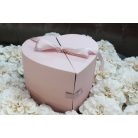 Rózsaszín szív alakú díszdoboz - 24 cm