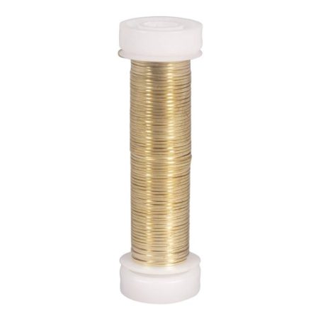 Fényes drót, lapos - Arany - 1 mm - 20 méter/tekercs