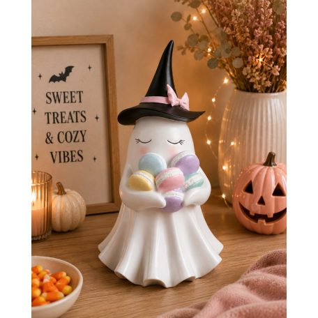 Szellem figura macaronnal - 20,5x18,3x37,7 cm