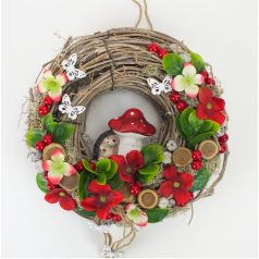 Bohém koszorú - Szürke - 40 cm, 45 cm