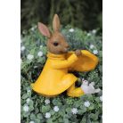 Húsvéti nyuszi sárga kalapos - 13 cm - Raktáron