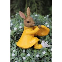 Húsvéti nyuszi sárga kalapos - 13 cm - Raktáron
