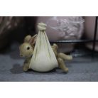Felfüggeszthető dekor nyulacska - Krém - 8 cm - Raktáron