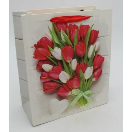 Ajándéktasak tulipán 2. - 23x18x8cm, 32x26x10cm, 42x30x12cm