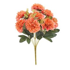Selyemvirág dália csokor - Narancssárga - 40 cm
