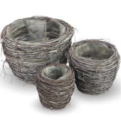 Fonott inda kaspó - 3 db-os szett 