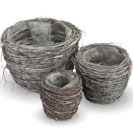 Fonott inda kaspó - 3 db-os szett 