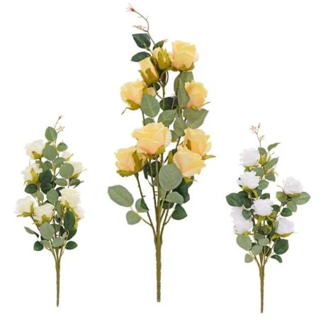 Selyemvirág rózsacsokor - 3 féle - 65 cm  