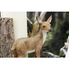 Barna dekoratív őzike - 18 cm 