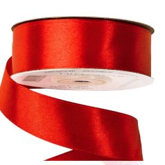 Szatén szalag - Piros - 2,5 cm x 22.86 méter