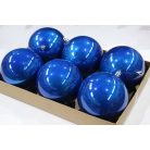 Kék műanyag gömbök - 10 cm - 6 db/csomag