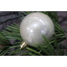 Krémszínű fényes műanyag gömbök - 5 cm - 10 db/csomag