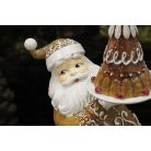 Mézeskalács figura fehér díszített - 43 cm