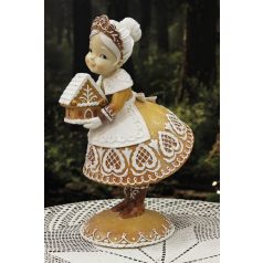 Fehér mézeskalács díszes mama - 33 cm