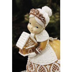 Fehér mézeskalács díszes mama - 33 cm