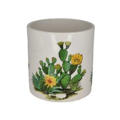 Kaspó kaktusz mintával - 13,2x13,8 cm