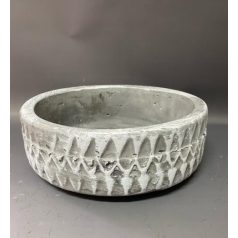 Beton kaspó nrombusz mintás - 22x7 cm 