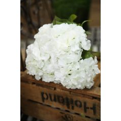 Fehér mű hortenzia csokor - 45 cm