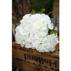 Fehér mű hortenzia csokor - 45 cm