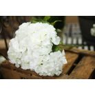 Fehér mű hortenzia csokor - 45 cm