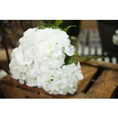 Fehér mű hortenzia csokor - 45 cm