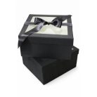 Luxus fekete díszdobozok - 25 cm, 23 cm - 2 db-os szett