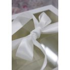Luxus fehér díszdobozok - 25 cm, 23 cm - 2 db-os szett   