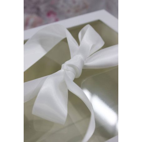 Luxus fehér díszdobozok - 25 cm, 23 cm - 2 db-os szett   