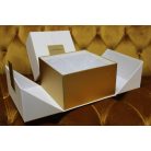 Fehér-arany nyitható Lux díszdobozok - 22 cm, 20 cm - 2 db-os szett