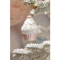 Sweet muffin karácsonyfadísz - 10 cm 