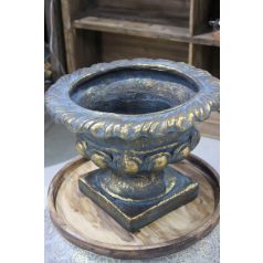 Arany-fekete kolonális stílusú edény - 42 cm