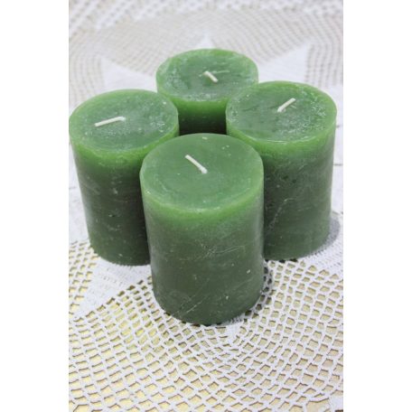 Zöld adventi gyertyák - 8x6 cm - 4 db-os szett