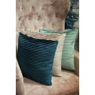 Rózsaszín bársony csíkos dekor párna - 45 cm 