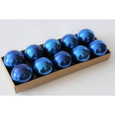 Kék műanyag karácsonyi gömbök - 5 cm -10 db/csomag