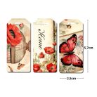 Nyomtatott dekorkarton - Pipacsos biléták - 6 db/csomag