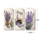 Nyomtatott dekorkarton - Levendulás biléták - 6 db/csomag