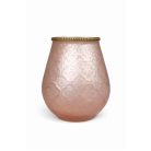 Üveg gyertyatartó - Rózsaszín - 18 cm  