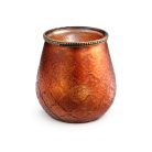 Üveg gyertyatartó - Rézszínű - 18 cm  
