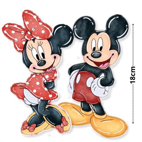 Nyomtatott dekorkarton - Minnie egérke - 18 cm - 2 féle - 2 db/csomag
