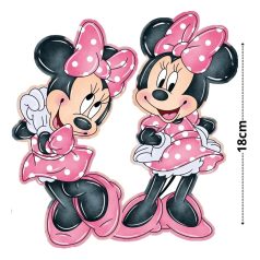   Nyomtatott dekorkarton - Minnie egérke - 18 cm - 2 féle - 2 db/csomag