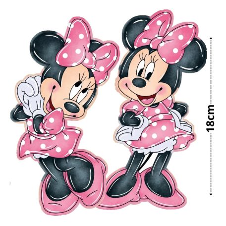 Nyomtatott dekorkarton - Minnie egérke - 18 cm - 2 féle - 2 db/csomag