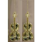 Arany karácsonyfadísz - Hegedű  - 15,5 cm