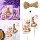 Nyomtatott dekorkarton - Macaronos táblák - 3 db/csomag
