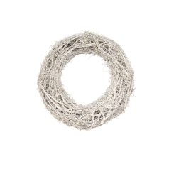 Fonott koszorú - Fehér - 40 cm  